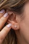 Heliophilia Silver Pendientes de Plata de Ley 925 con Oro Rosa y Circón